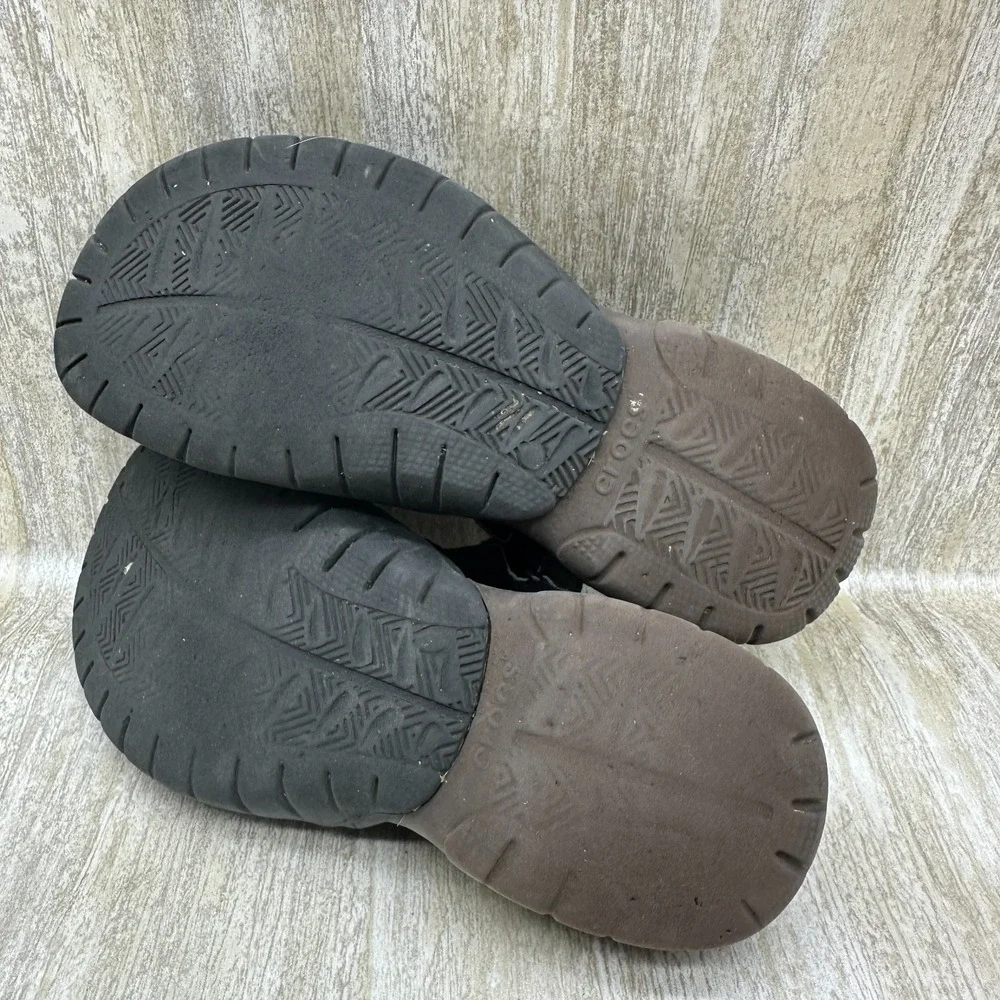 CROCS 15041 Brown SwiftWater Mesh Fisherman Deck Sandals Water Shoes Men's Sz 10